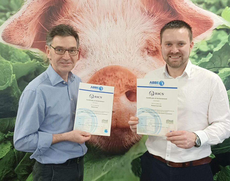 News: Martin Hunt and Robert Carrotte pass the RICS EWS assessment course